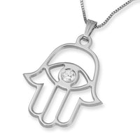 Gold Evil Eye Hamsa Necklace (Choice of Gold)