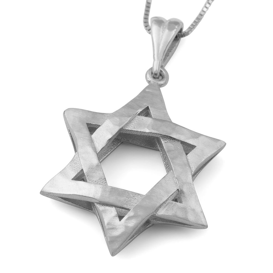 14K Gold Luxurious Interlocking Star of David Pendant Necklace