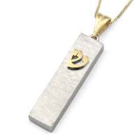 14K Gold Mezuzah Pendant Necklace