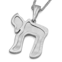 Stylish 14K Gold Chai Pendant Necklace (Choice of Yellow or White Gold)