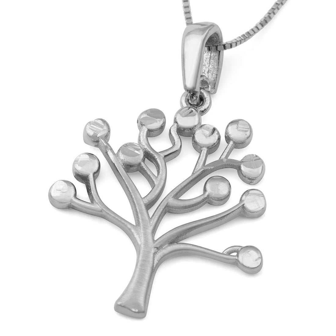 14K Gold Tree of Life Pendant Necklace (Choice of Color)