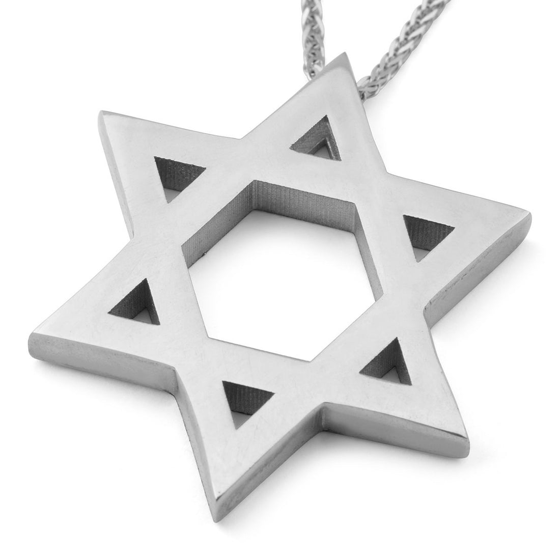 Deluxe 14K Gold Star of David Pendant Necklace