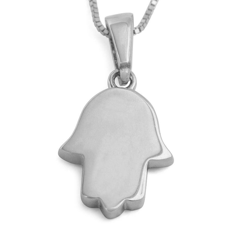 14K Gold Hamsa Pendant Necklace (Choice of Color)