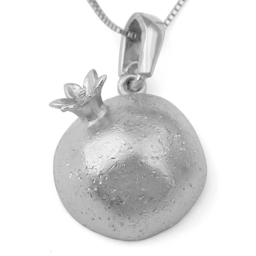 14K Gold Three-Dimensional Pomegranate Pendant Necklace