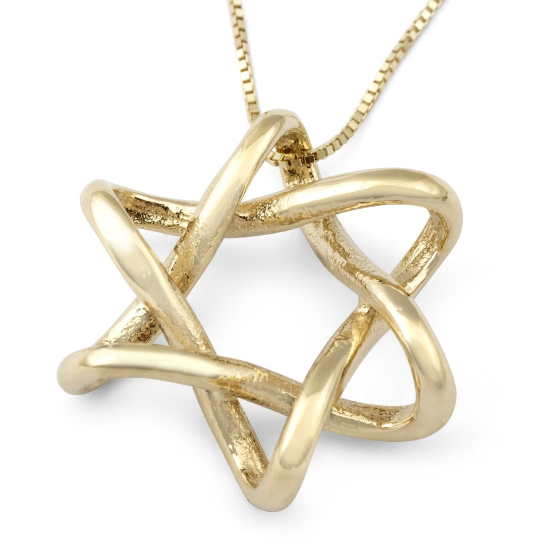 Modern star of david necklace top