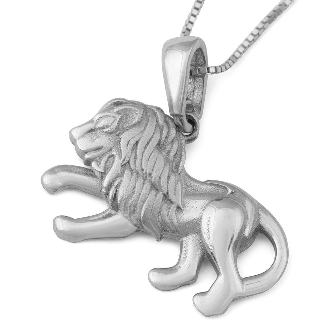 14K Gold Lion of Judah Pendant Necklace (Choice of Colors)