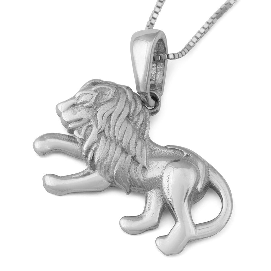 14K Gold Lion of Judah Pendant Necklace (Choice of Colors)