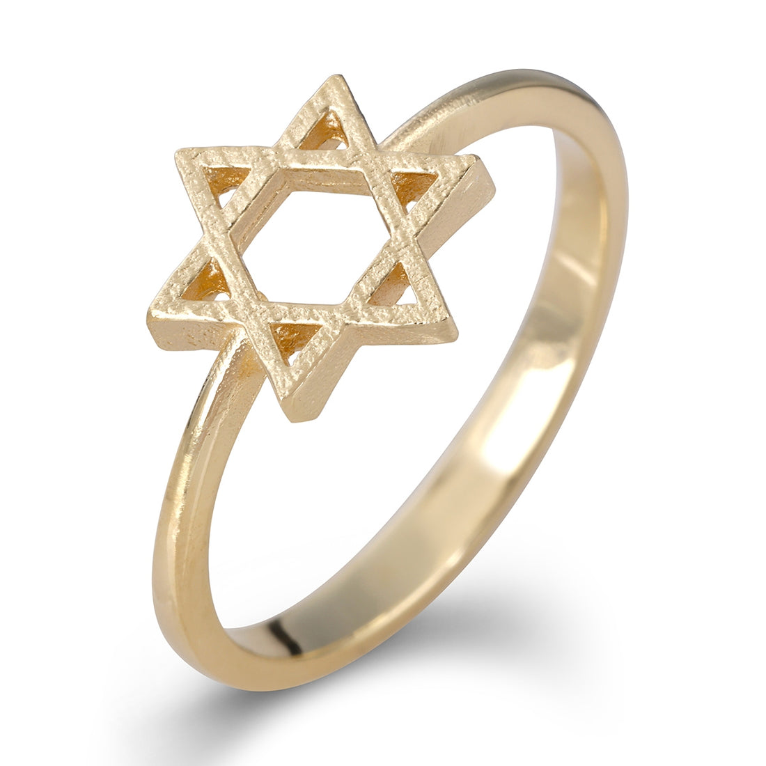 14K Yellow Gold Star of David Ring